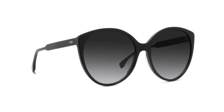 商品Fendi|Gradient Smoke Cat Eye Ladies Sunglasses FE40029U 01B 59,价格¥906,第1张图片