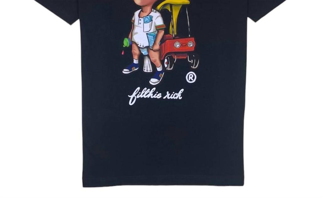 商品Filthie Rich|Men'S Baby Coupe T-Shirt in Black,价格¥338,第1张图片