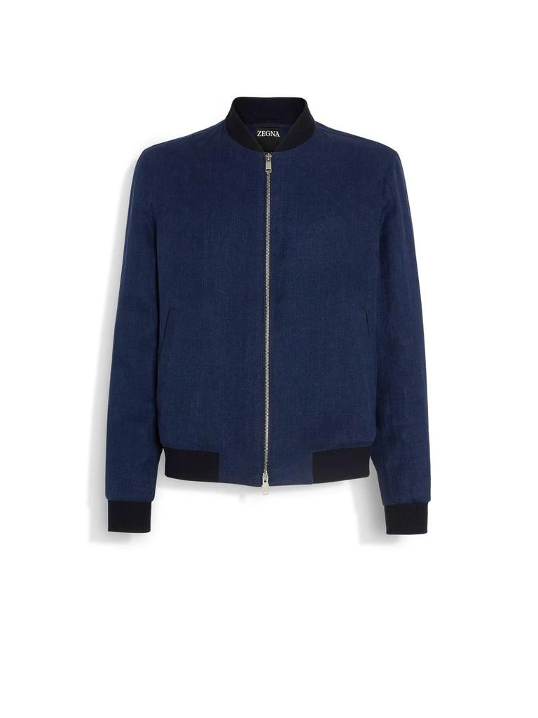 商品Zegna|Zegna Oasi Lino Bomber Jacket,价格¥17617,第1张图片