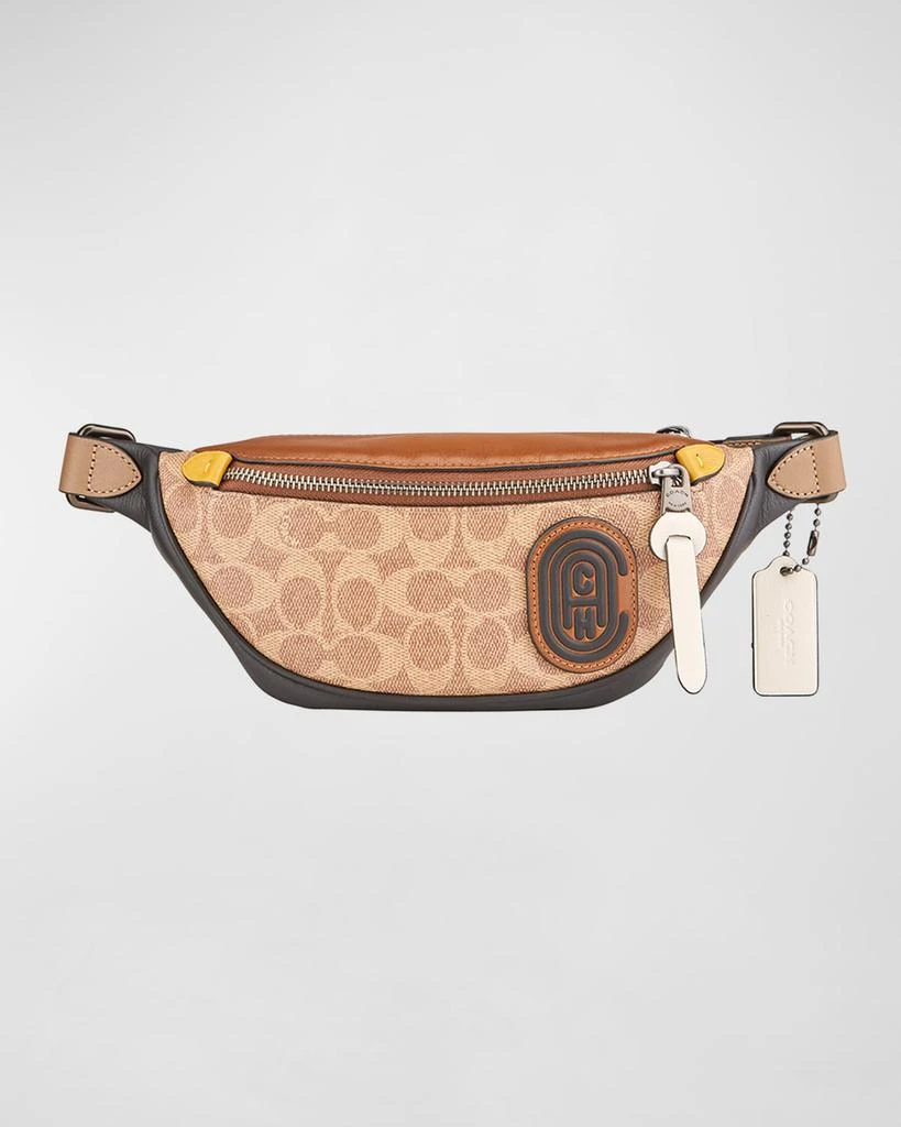 商品Coach|Men's Signature Canvas/Leather Belt Bag,价格¥4596,第1张图片