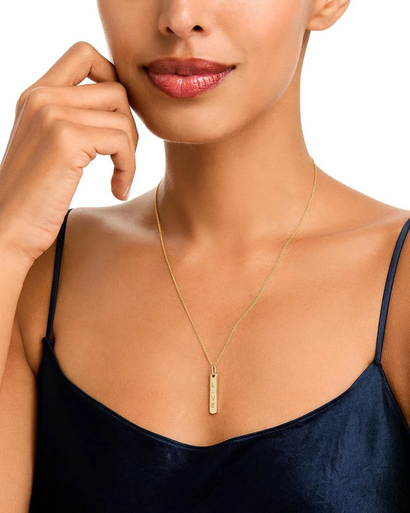 Diamond Love Dogtag Pendant Necklace in 14K Yellow Gold, 0.01 ct. t.w. 商品