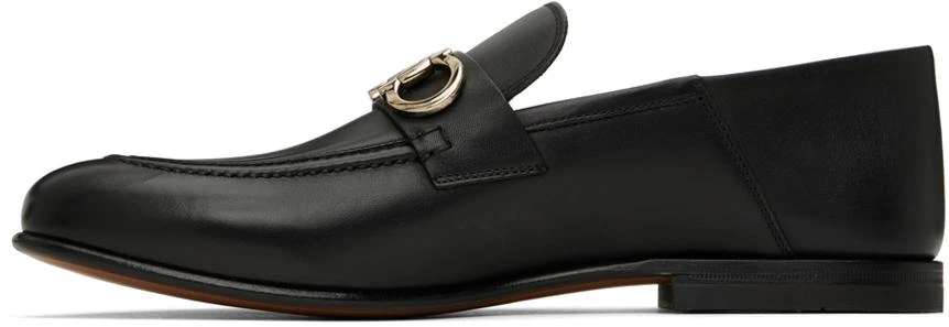 商品Salvatore Ferragamo|Black Gancini Loafers,价格¥7972,第3张图片详细描述