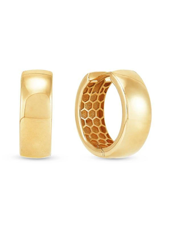 商品Saks Fifth Avenue|14K Yellow Gold Polished Huggie Earrings,价格¥3499,第3张图片详细描述