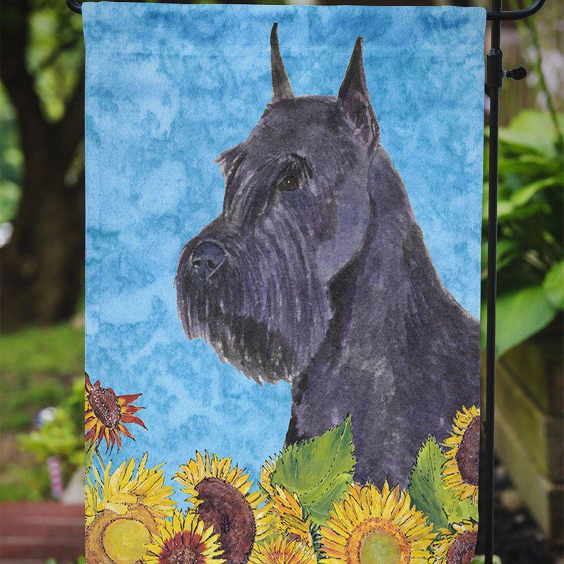 商品Caroline's Treasures|Schnauzer In Summer Flowers Garden Flag 2-Sided 2-Ply,价格¥137,第2张图片详细描述