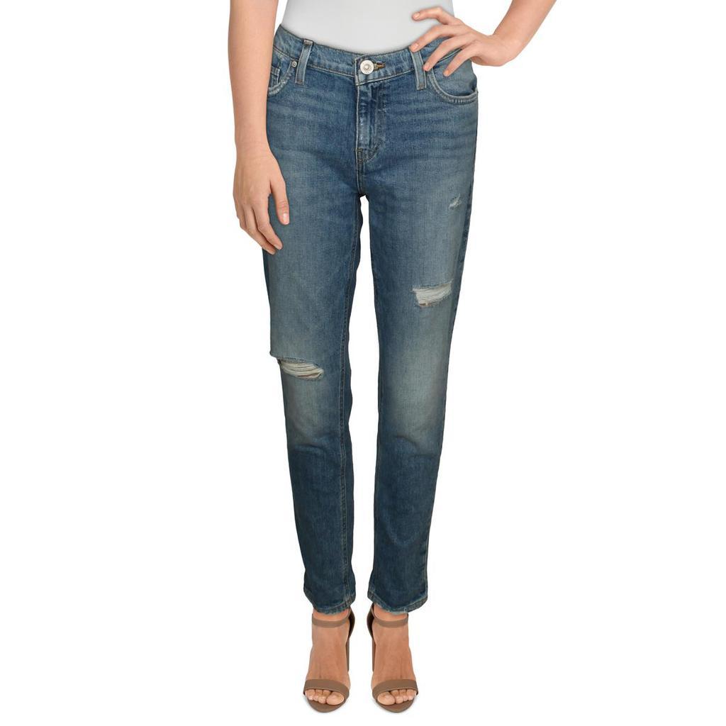 商品Hudson|Hudson Womens Lana Distressed Boyfriend Ankle Jeans,价格¥655,第1张图片