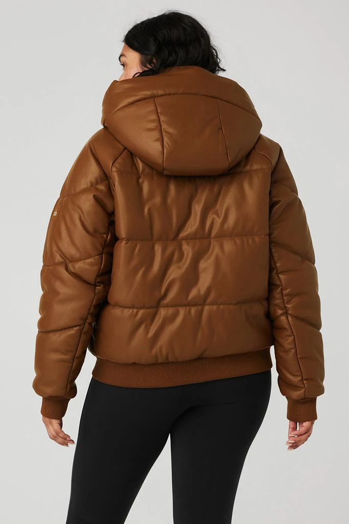 Faux Leather Boss Puffer - Cinnamon Brown 商品