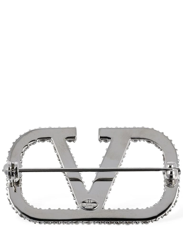 商品Valentino|V Logo Signature Strass Brooch,价格¥2879,第2张图片详细描述