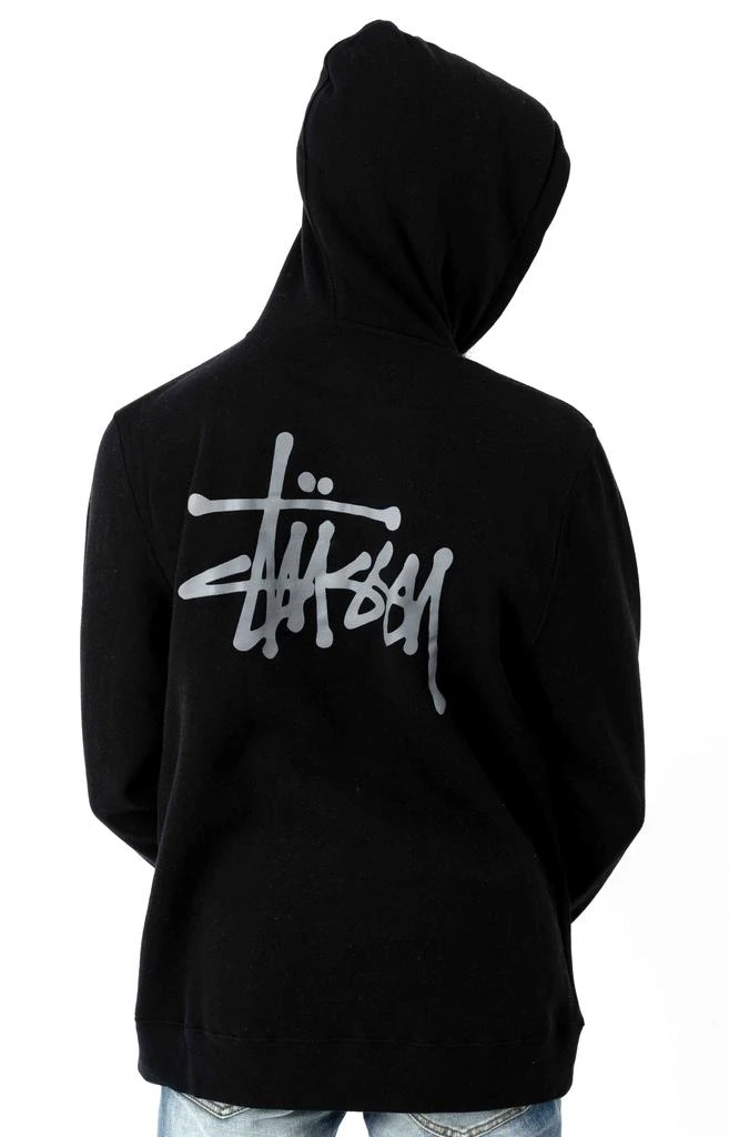 商品STUSSY|Basic Logo Pullover Hoodie - Black/Grey,价格¥691,第1张图片