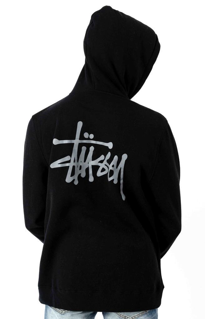 商品STUSSY|Basic Logo Pullover Hoodie - Black/Grey,价格¥704,第1张图片