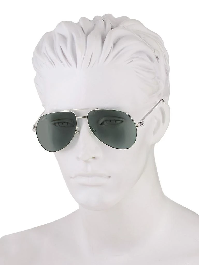 商品Cartier|60MM Metal Aviator Sunglasses,价格¥9722,第4张图片详细描述