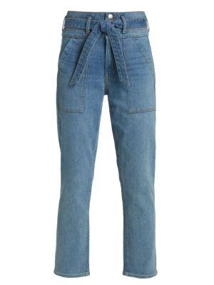 商品VERONICA BEARD|Logan Straight-Leg Tie Jeans,价格¥1292,第5张图片详细描述