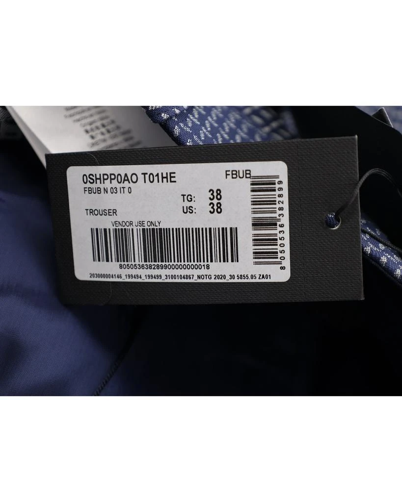 商品[二手商品] Giorgio Armani|Patterned Pleated Trousers in Blue Viscose,价格¥1388,第5张图片详细描述