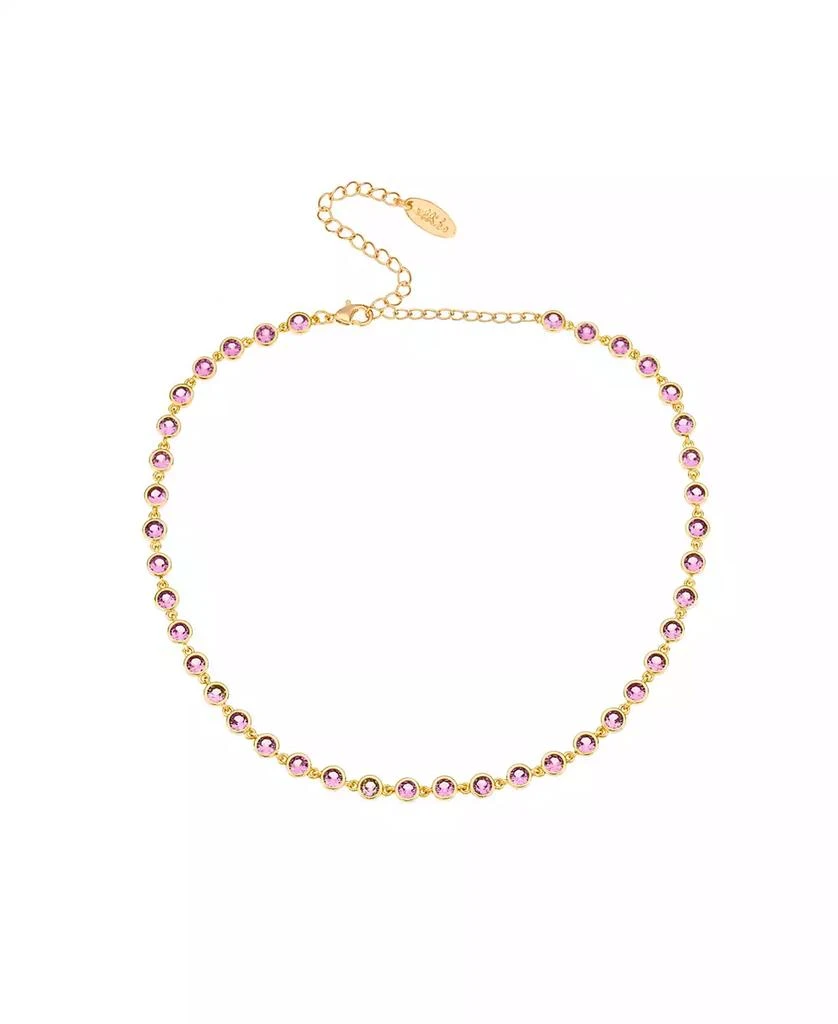 商品Ettika Jewelry|Cubic Zirconia Disc and 18K Gold Plated Link Necklace,价格¥447,第1张图片