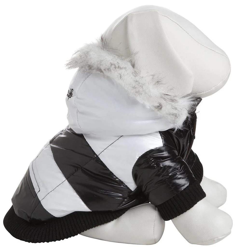 商品Pet Life|Fashion Striped Ultra-Plush Pet Parka Coat,价格¥304,第1张图片