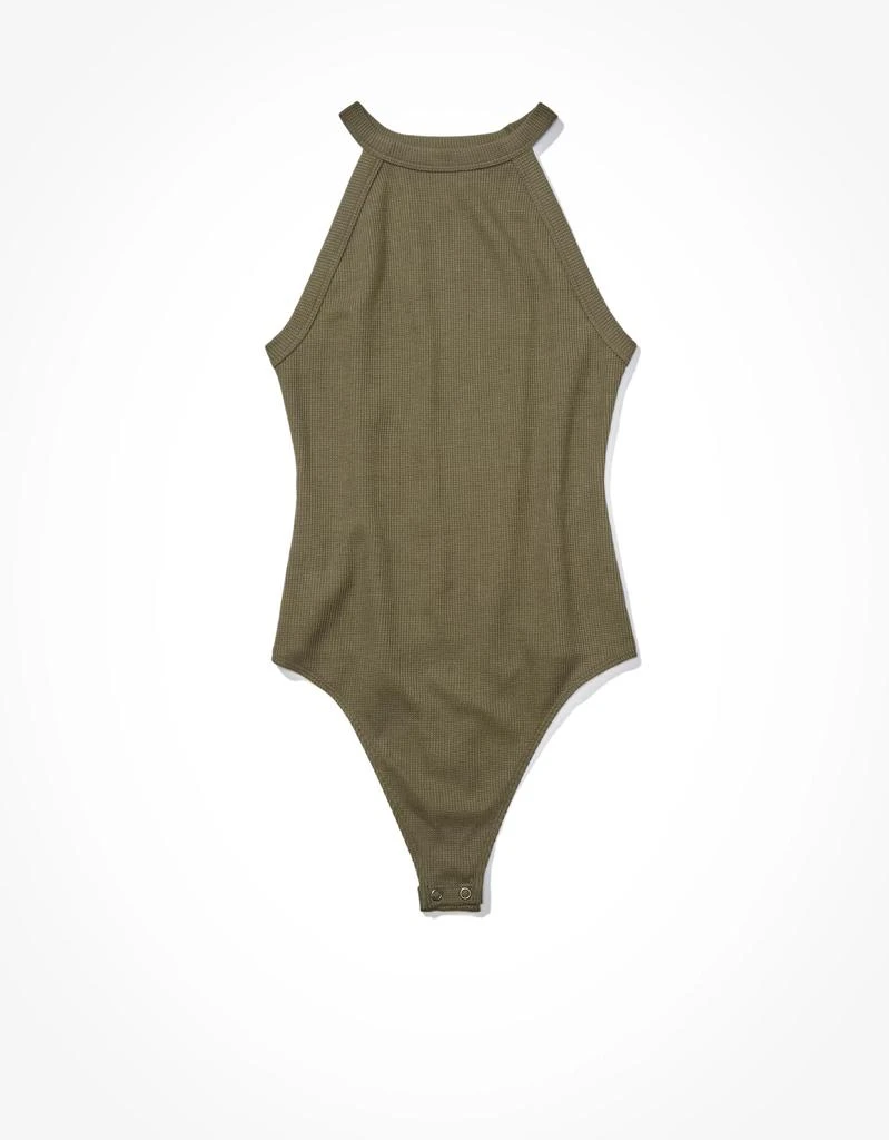 商品AE|AE Waffle High Neck Bodysuit,价格¥76,第3张图片详细描述