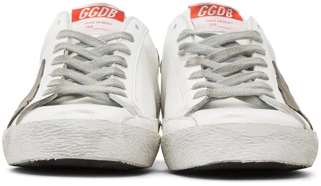 商品Golden Goose|White & Grey Superstar Sneakers,价格¥3609,第2张图片详细描述