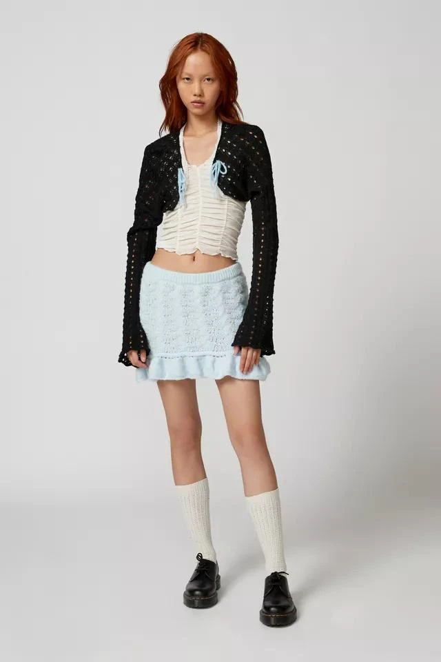 商品Urban Outfitters|Bow Crochet Shrug Cardigan,价格¥110,第2张图片详细描述