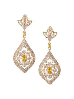 商品Eye Candy LA|Luxe Kate Goldtone & Cubic Zirconia Drop Earrings,价格¥389,第1张图片