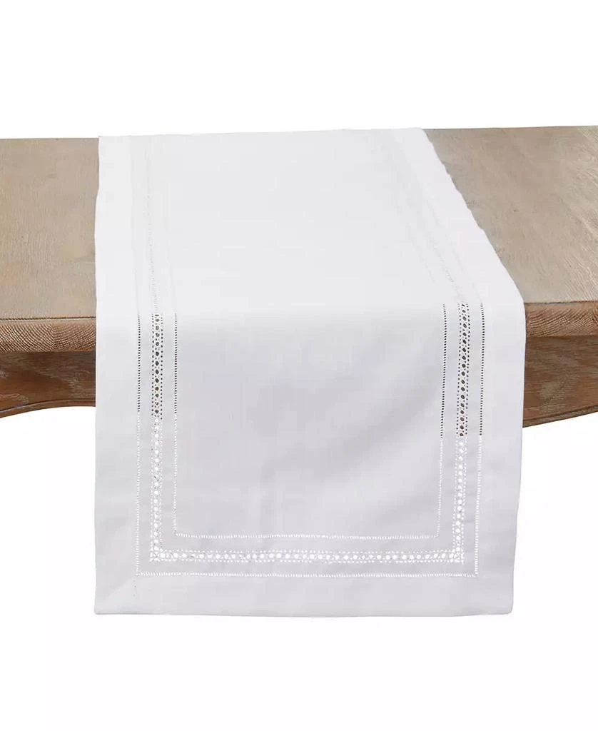 商品Saro Lifestyle|Traditional Hemstitch Table Runner, 16"x120",价格¥1062,第1张图片