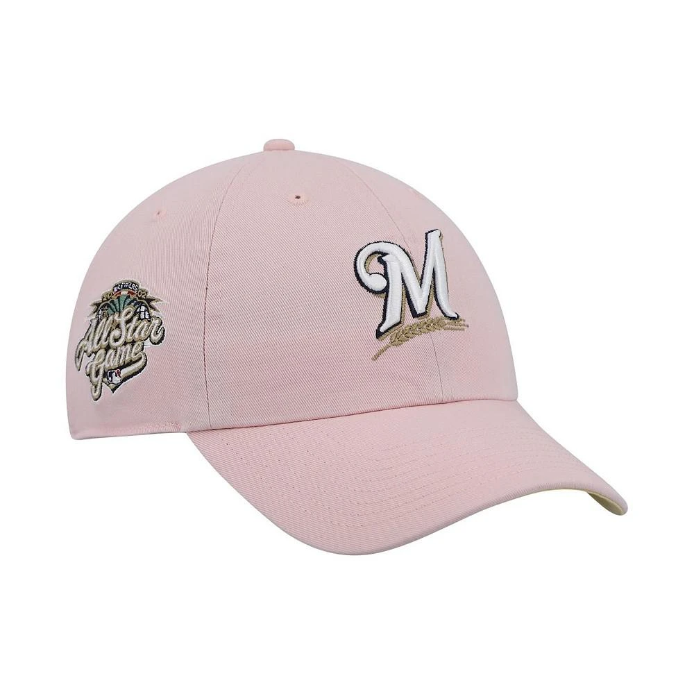商品47 Brand|Men's '47 Pink Milwaukee Brewers 2002 Mlb All-Star Game Double Under Clean Up Adjustable Hat,价格¥208,第1张图片