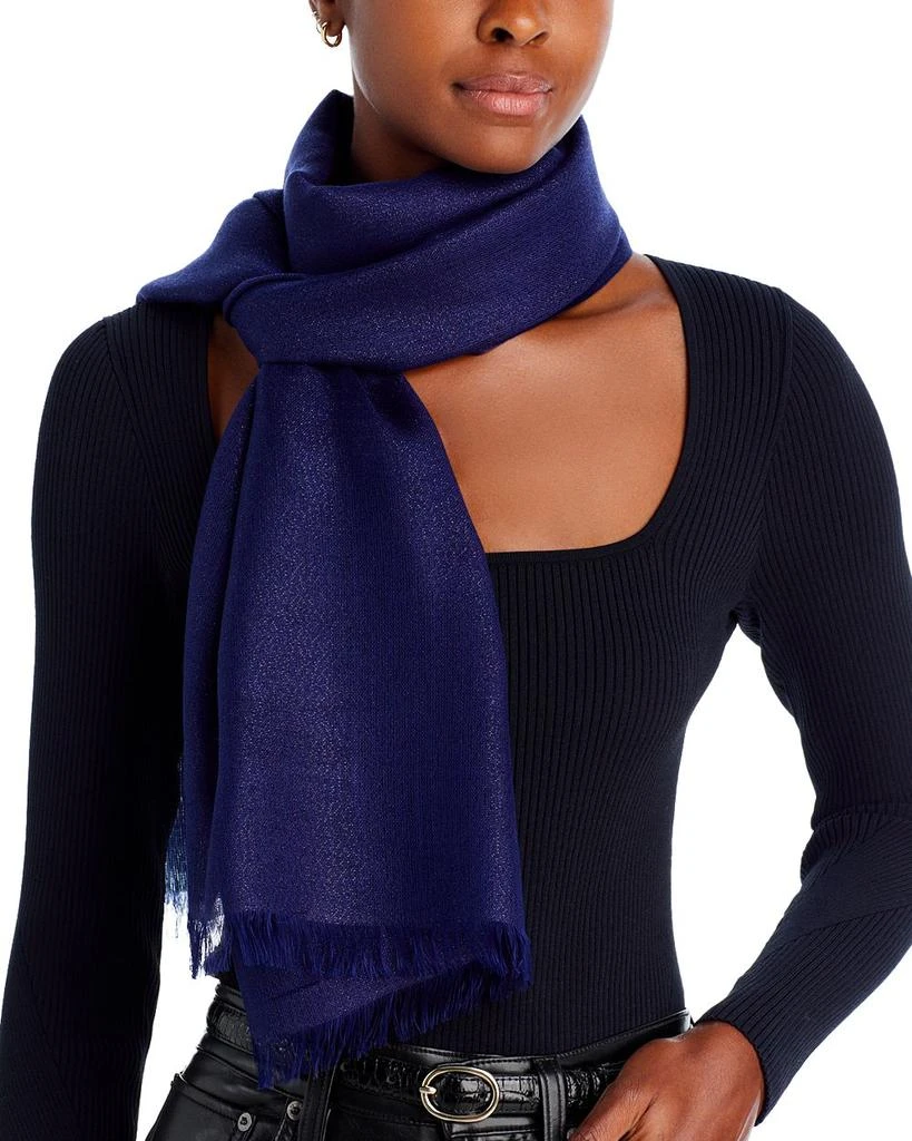 商品AQUA|AQUA Solid Metallic Scarf - Exclusive,价格¥586,第1张图片详细描述