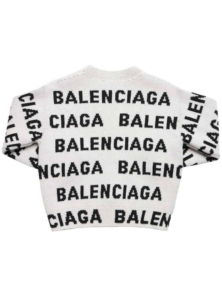 商品Balenciaga|All-over Logo Wool Crewneck Sweater,价格¥4314,第2张图片详细描述