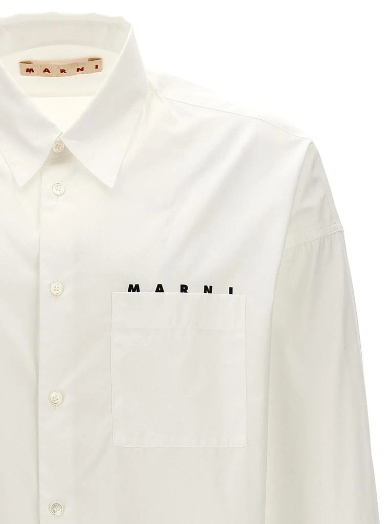 商品Marni|Marni Logo Printed Long-Sleeved Shirt,价格¥2590,第3张图片详细描述