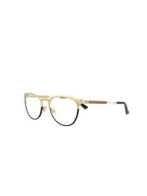 商品Gucci|52MM Round Eyeglasses,价格¥1698,第5张图片详细描述