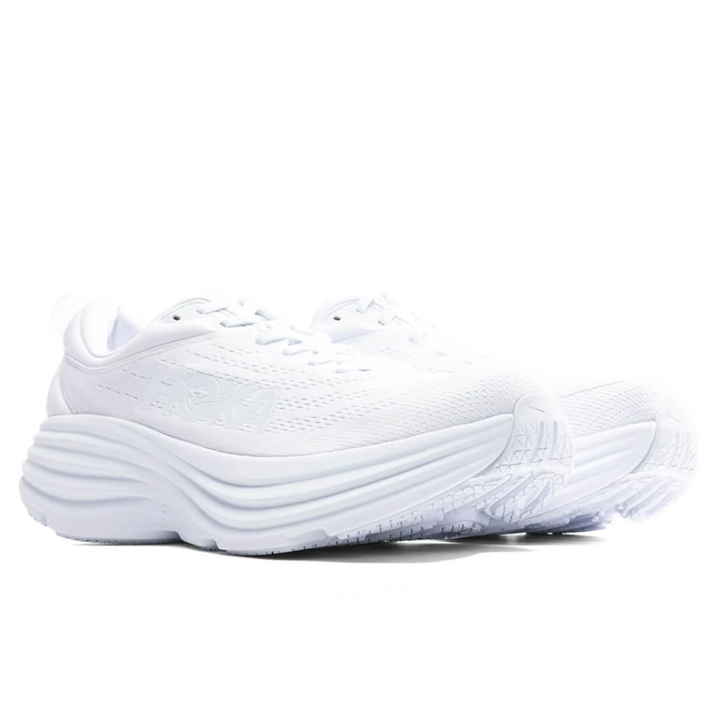 商品Hoka One One|Bondi 8 - White/White,价格¥971,第2张图片详细描述