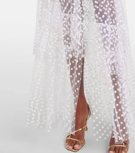商品Alexandra Miro|Carmen polka-dot tulle maxi dress,价格¥8498,第5张图片详细描述