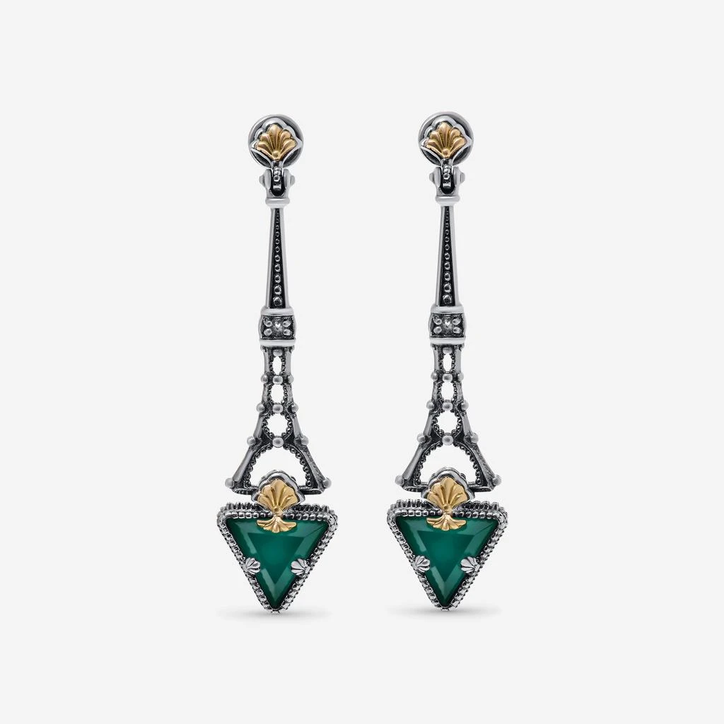 商品Konstantino|Konstantino Sterling Silver and 18k Yellow Gold with Chalcedony Drop Earrings SKKJ679-497,价格¥1693,第1张图片