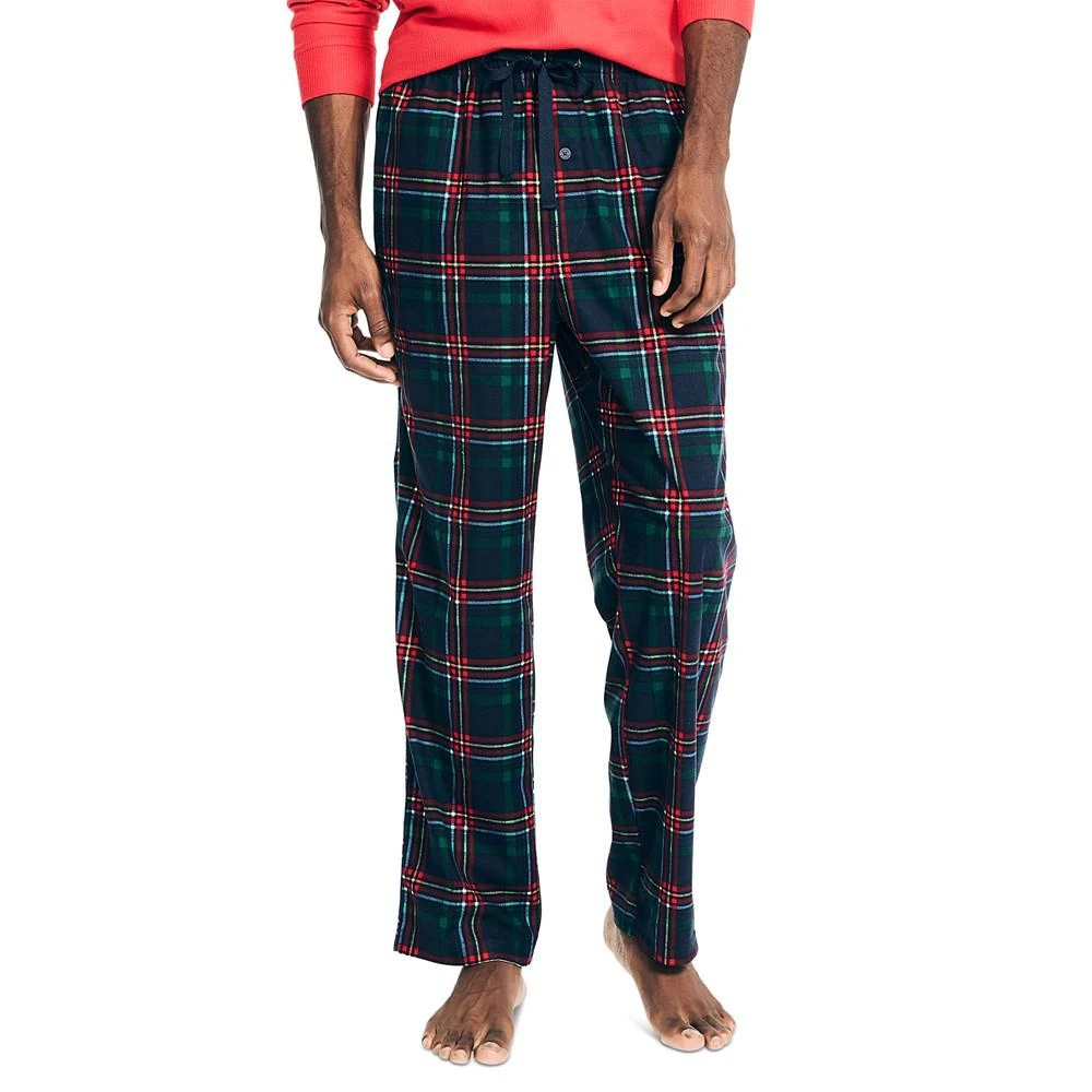 商品Nautica|Men's Classic-Fit Plaid Cozy Fleece Pajama Pants,价格¥188,第1张图片