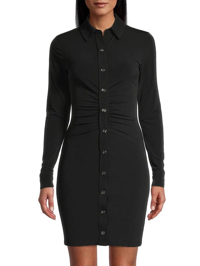 商品Michael Kors|Ruched Long-Sleeve Body-Con Dress,价格¥522,第3张图片详细描述