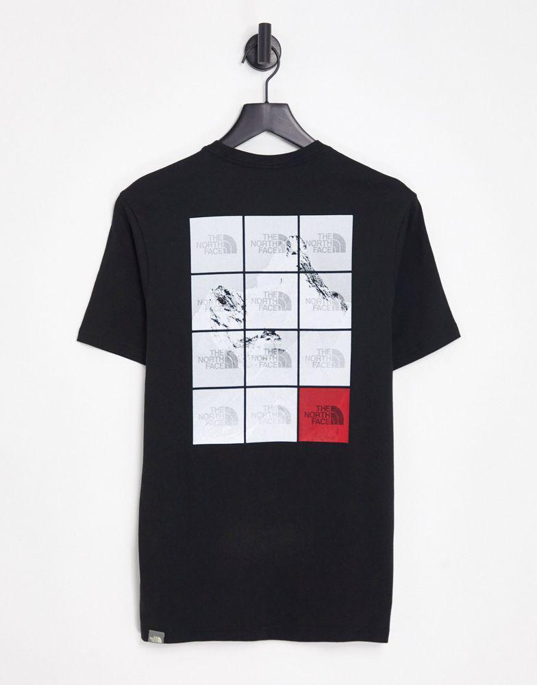 商品The North Face|The North Face Repetitive Mountain t-shirt in black Exclusive at ASOS,价格¥143,第1张图片