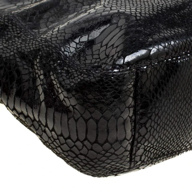 Michael Michael Kors Python Embossed Leather Medium Lilly Chain Tote 商品