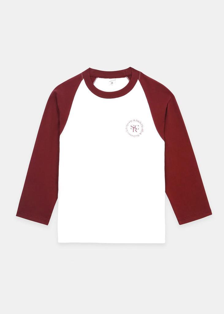 商品Sporty & Rich|Sporty & Rich White & Merlot SRHWC Baseball T-Shirt,价格¥539,第1张图片