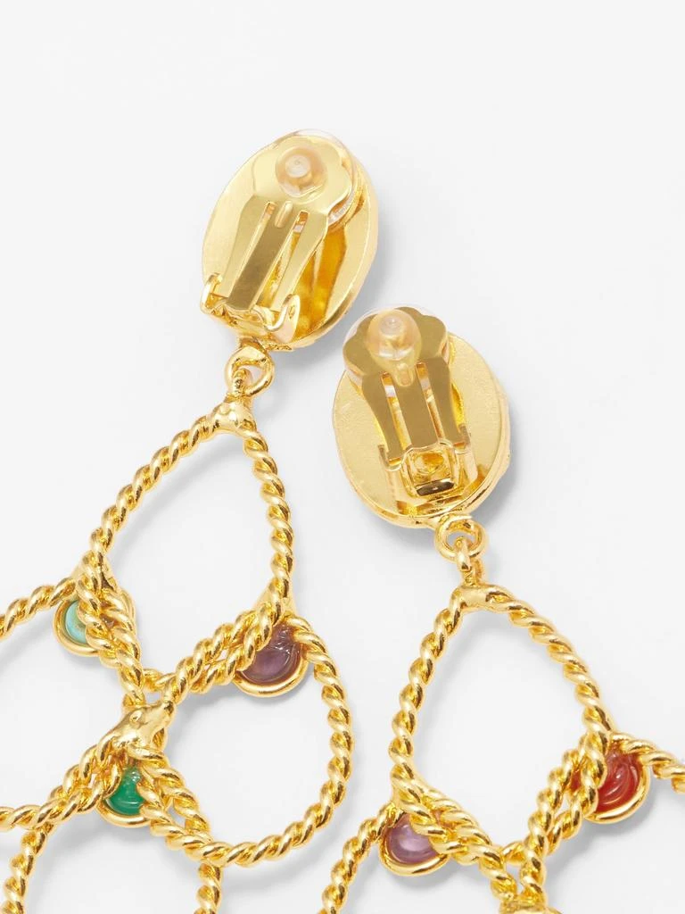 商品Sylvia Toledano|Arabesque pink jade clip earrngs,价格¥1700,第4张图片详细描述