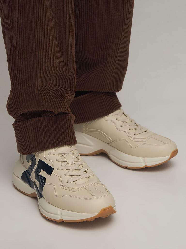 商品Gucci|Rhyton 25 Print Leather Sneakers,价格¥7106,第4张图片详细描述