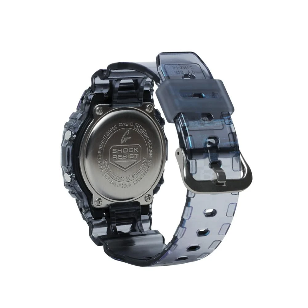 商品G-Shock|Men's Clear Blue and Purple Resin Band Watch 42.8mm, DW5600NN-1,价格¥632,第3张图片详细描述