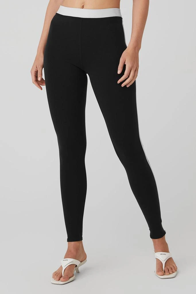 商品Alo|Airbrush High-Waist Streamlined Legging - Black/White,价格¥775,第1张图片