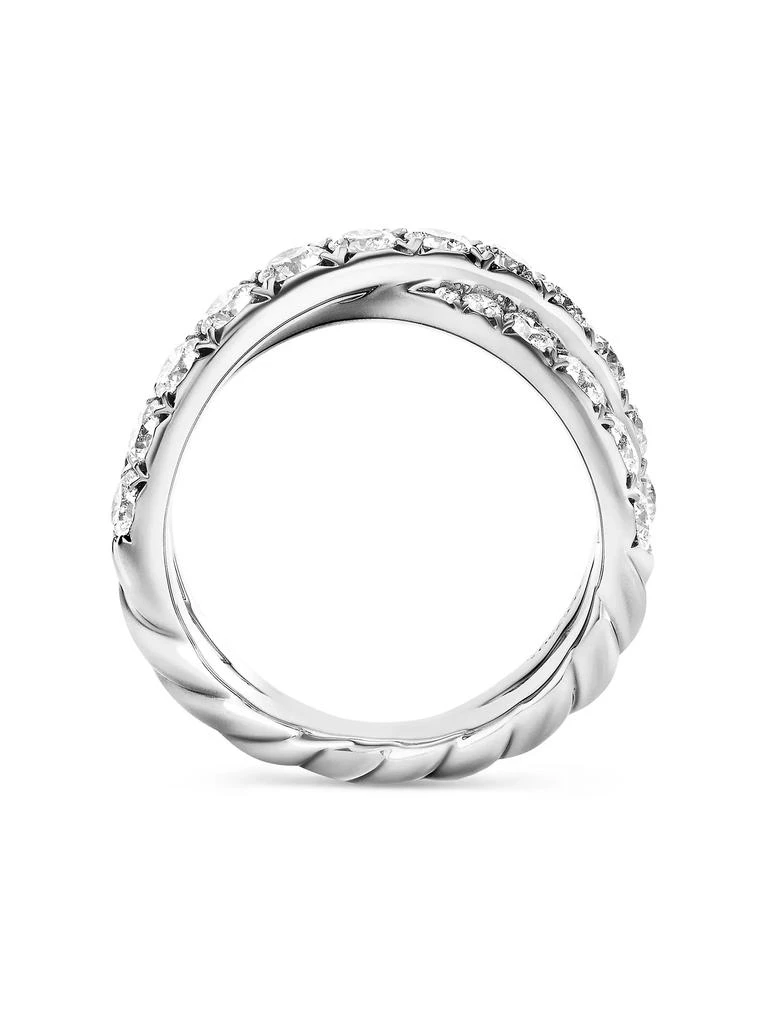 商品David Yurman|DY Crossover Band Ring in Platinum,价格¥51704,第3张图片详细描述