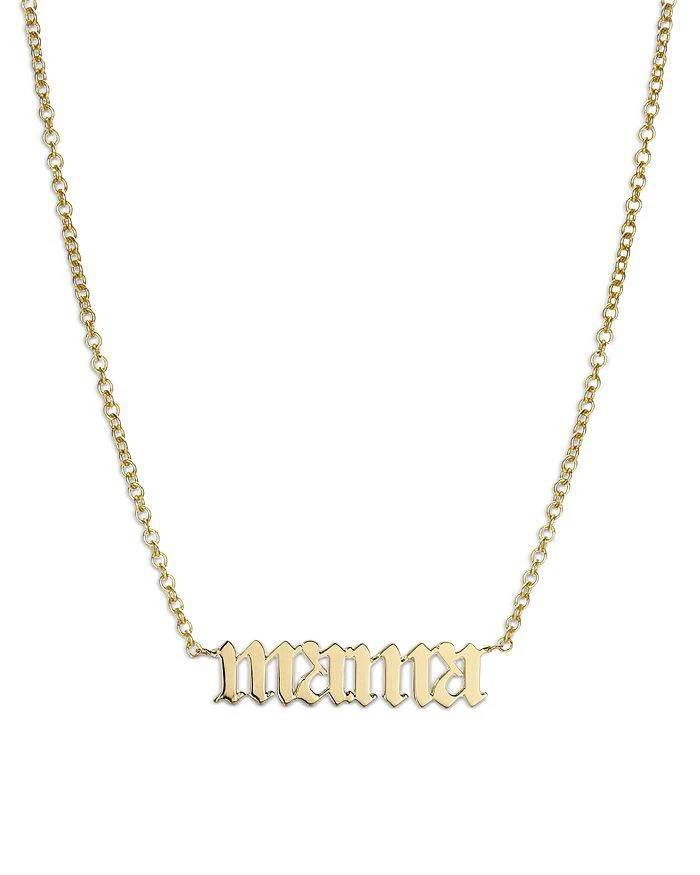 商品Zoe Lev|14K Yellow Gold Mama Pendant Necklace, 16-18",价格¥2638,第1张图片