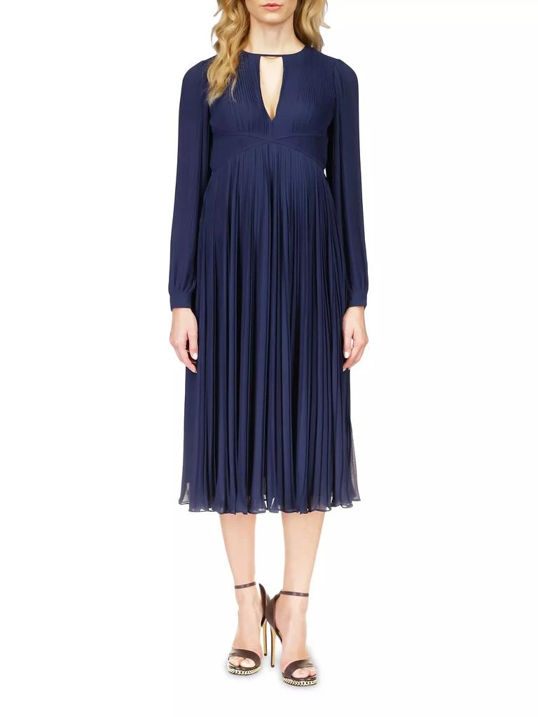 商品Michael Kors|Plissé-Pleated Midi-Dress,价格¥1221,第3张图片详细描述