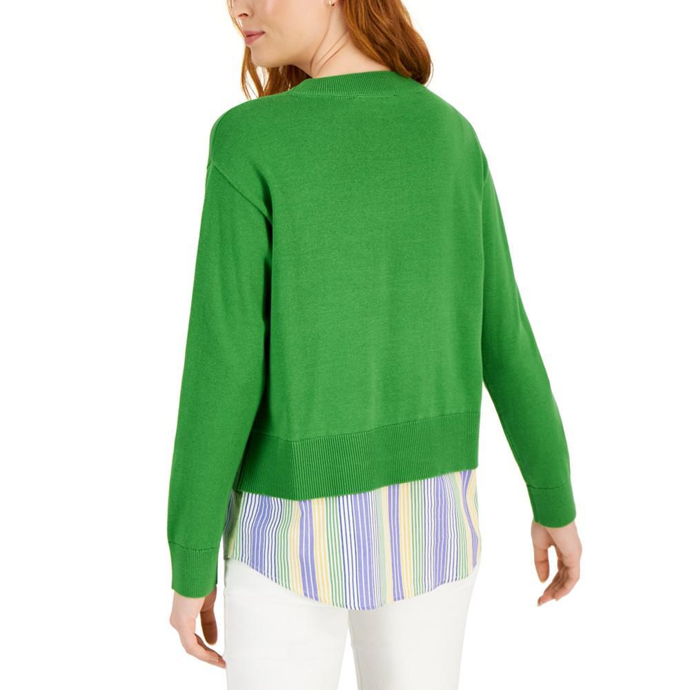 商品Tommy Hilfiger|Women's Layered Two-Button Knit Top,价格¥623,第4张图片详细描述