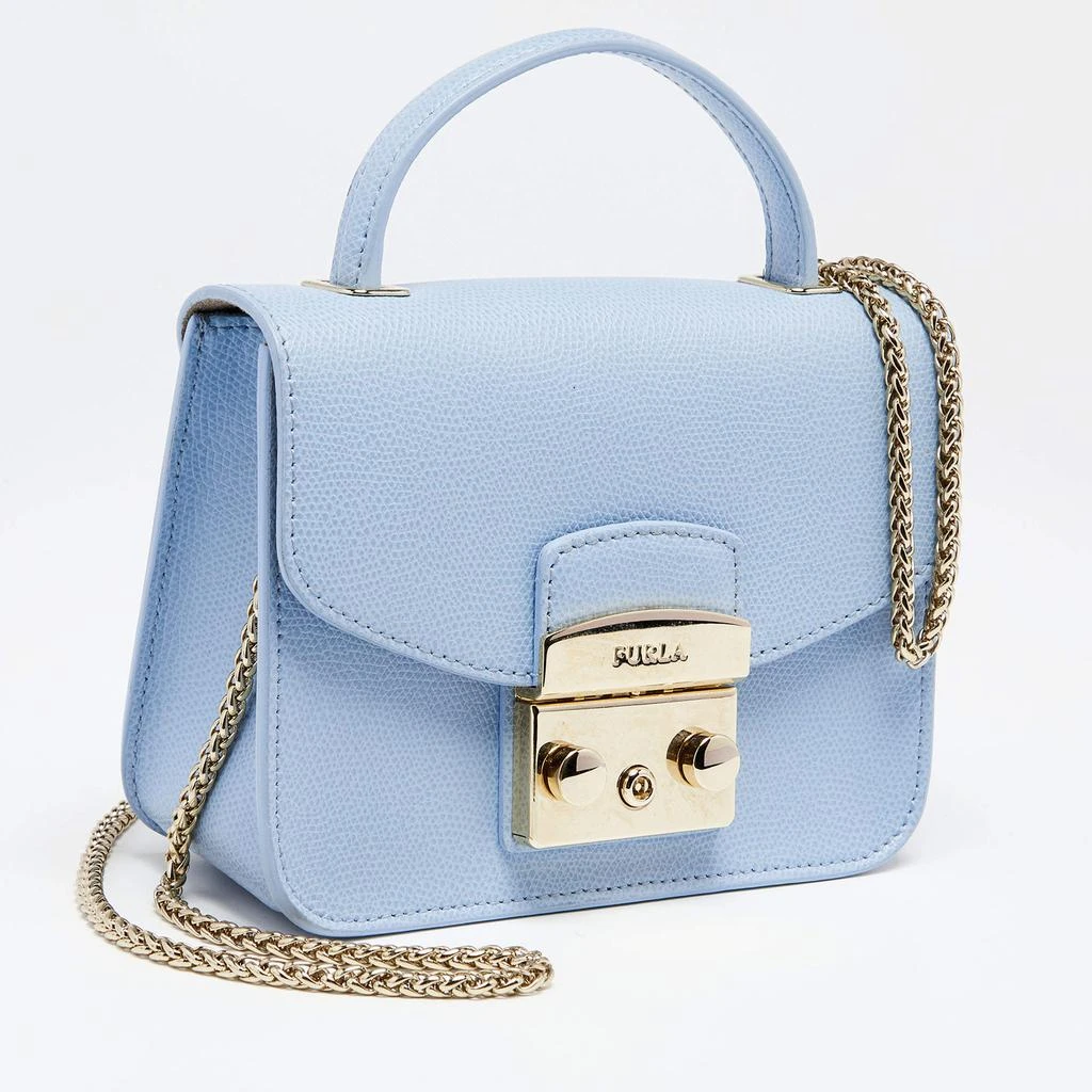 商品[二手商品] Furla|Furla Blue Leather Metropolis Top Handle Bag,价格¥1243,第3张图片详细描述
