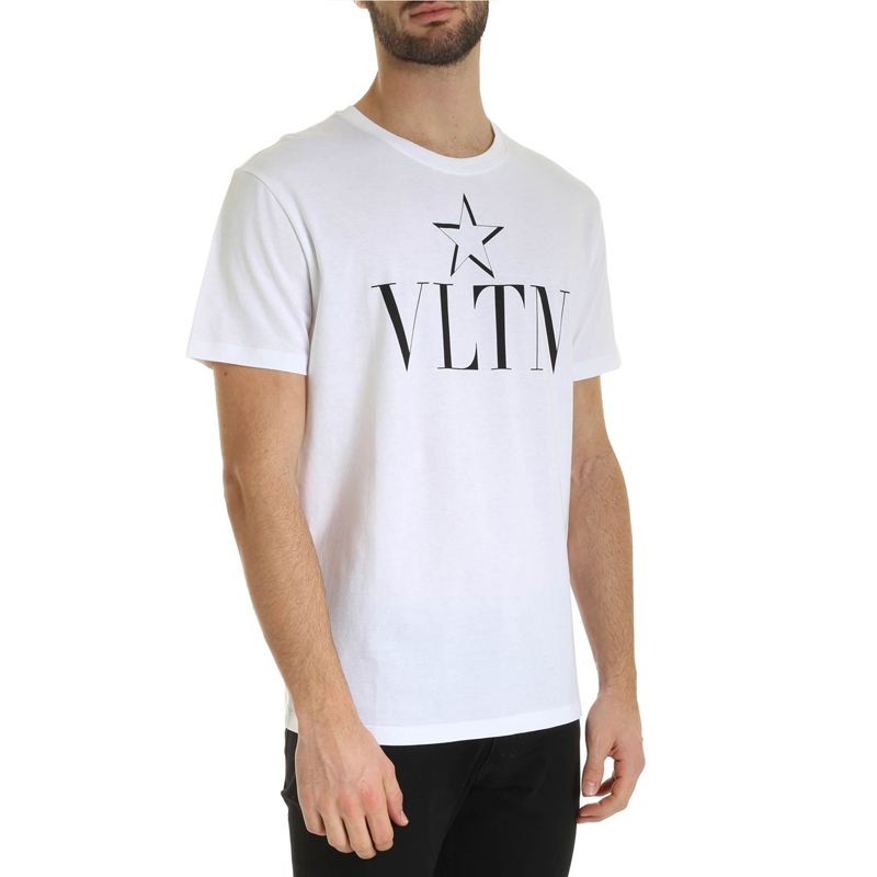 Valentino 华伦天奴 男士白色短袖T恤 TV3MG05P-638-A01商品第4张图片规格展示