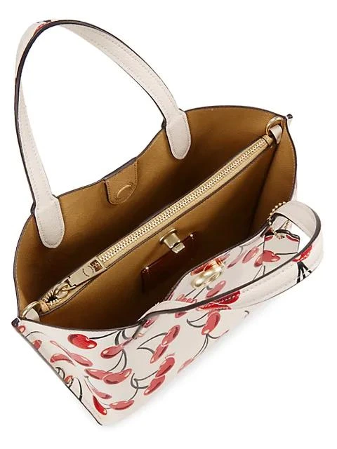 商品Coach|Willow 24 Cherry-Print Leather Tote,价格¥988,第3张图片详细描述