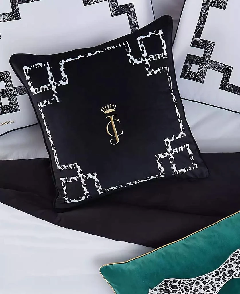 商品Juicy Couture|Lattice Embroidered Velvet Decorative Pillow, 20" x 20",价格¥260,第4张图片详细描述