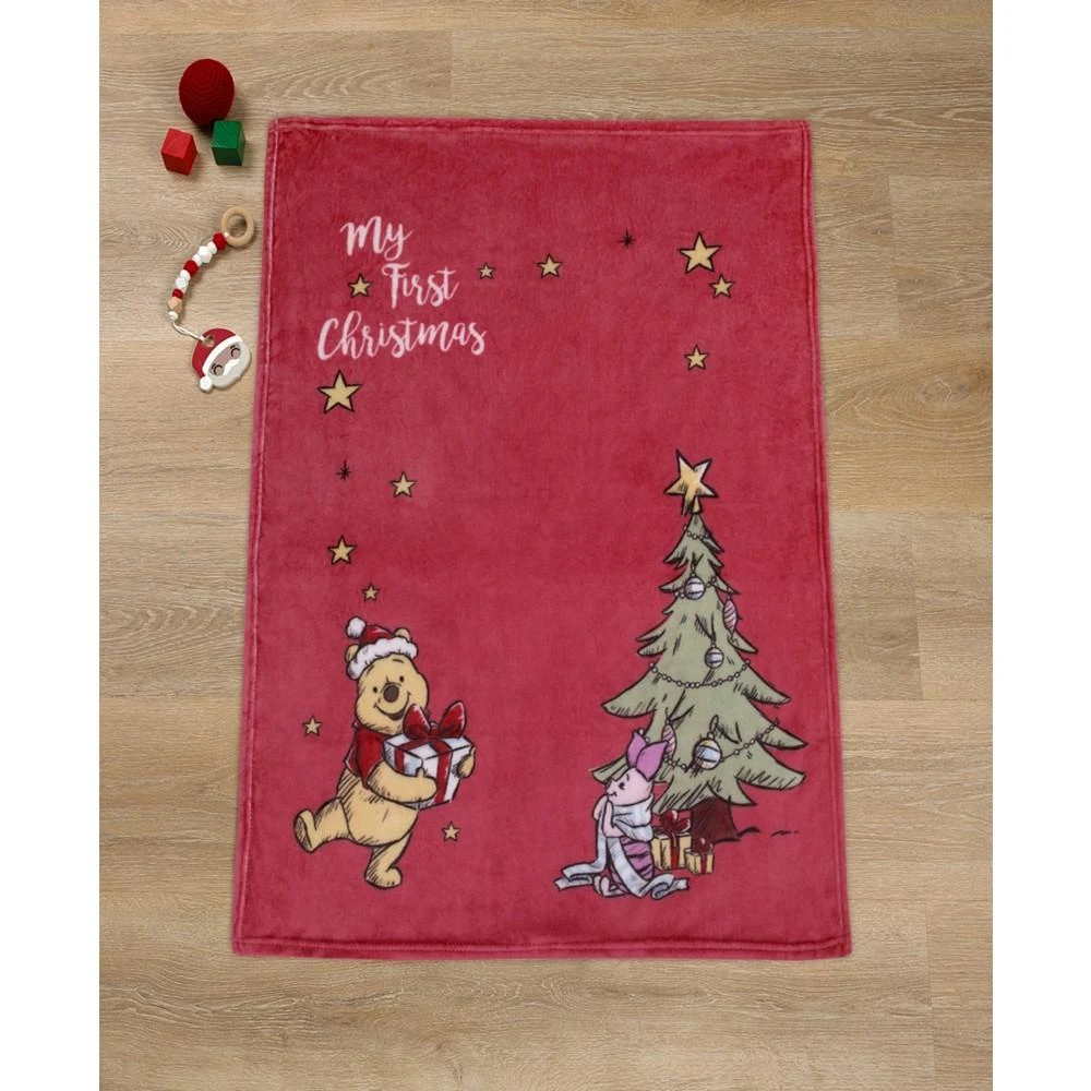 商品Disney|Winnie the Pooh My First Christmas Photo Op Baby Blanket,价格¥366,第2张图片详细描述
