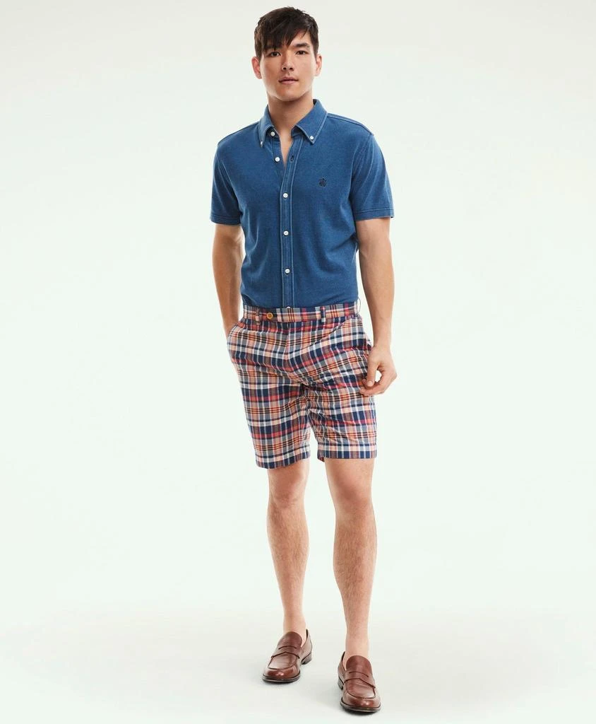 商品Brooks Brothers|Washed Cotton Pique Short-Sleeve Knit Shirt,价格¥412,第2张图片详细描述